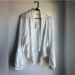 Free People Flyaway Ivory Cotton Cardigan